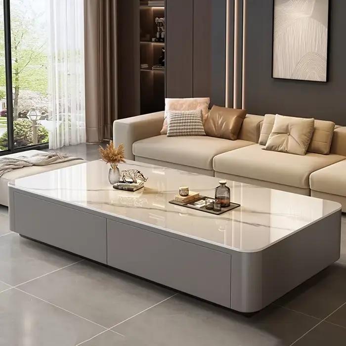 Table Basse Carrée Nordique Moderne et Luxueuse