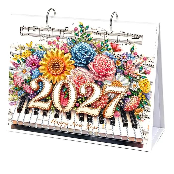 Calendrier de table DIY en peinture diamant avec outils