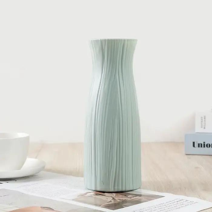 Vase en plastique Imitation céramique Pots de fleurs mariage maison extérieure Table de jardin bricolage cadeau bonsaï Festival fête cour décoration