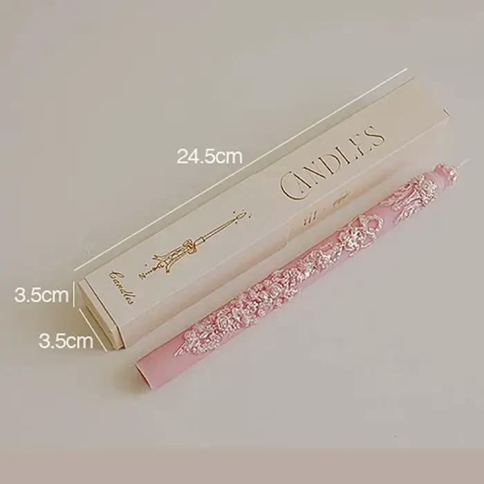 Bougies longues en relief pour bougeoirs