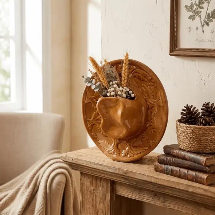 Vase chapeau de cowboy minimaliste unique