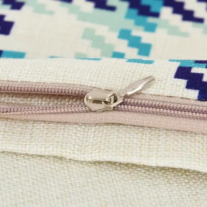 Housse de coussin géométrique classique 45x45cm en coton et lin pour la maison