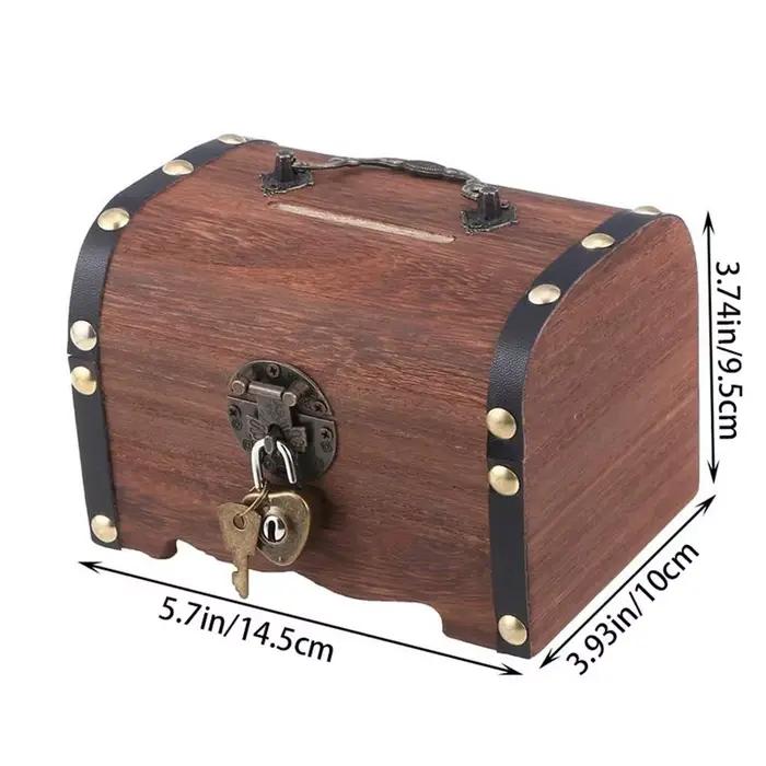Boîte de rangement décorative créative en bois