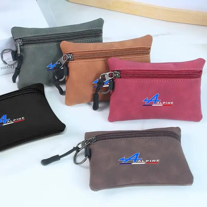 Nouvelle pochette porte-clés en daim pour emblème de voiture, porte-cartes pour Alpine A290 GTS A110 Espace Austral Duster Lodgy Koleos, accessoire