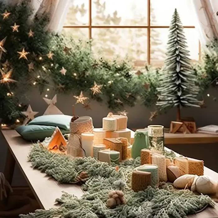 Plantes vertes artificielles arbre de noël guirlande couronnes maison salle de fête décoration extérieure cour pin