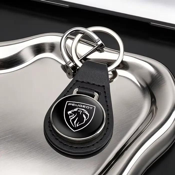 Porte-clés de voiture, accessoires, pendentif, anneaux métalliques pour Peugeot 408 4008 308 3008 Rifter 5008 508 2008 208 Rcz 407 108 306