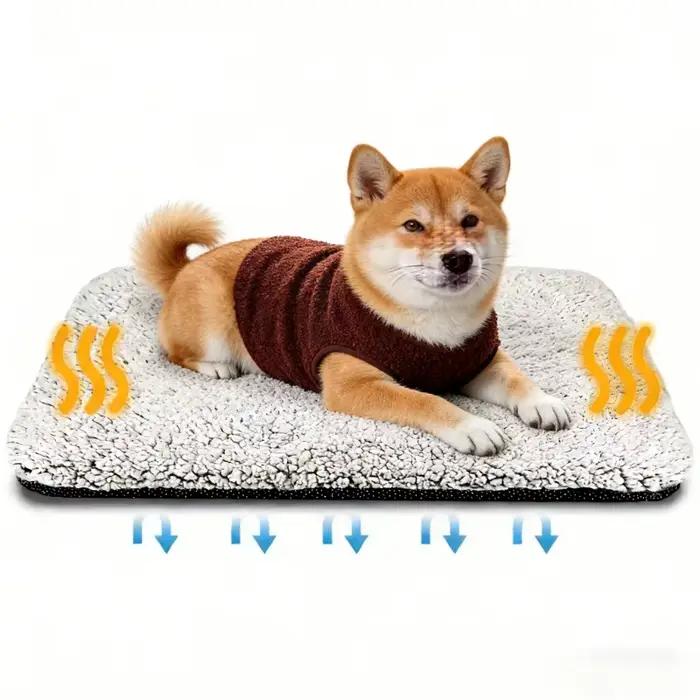 Coussin chauffant pour animaux de compagnie, couverture pour chiot, coussin chaud pour chats et chiens, lavable, avec fonction thermique, lit pour chats et chiens