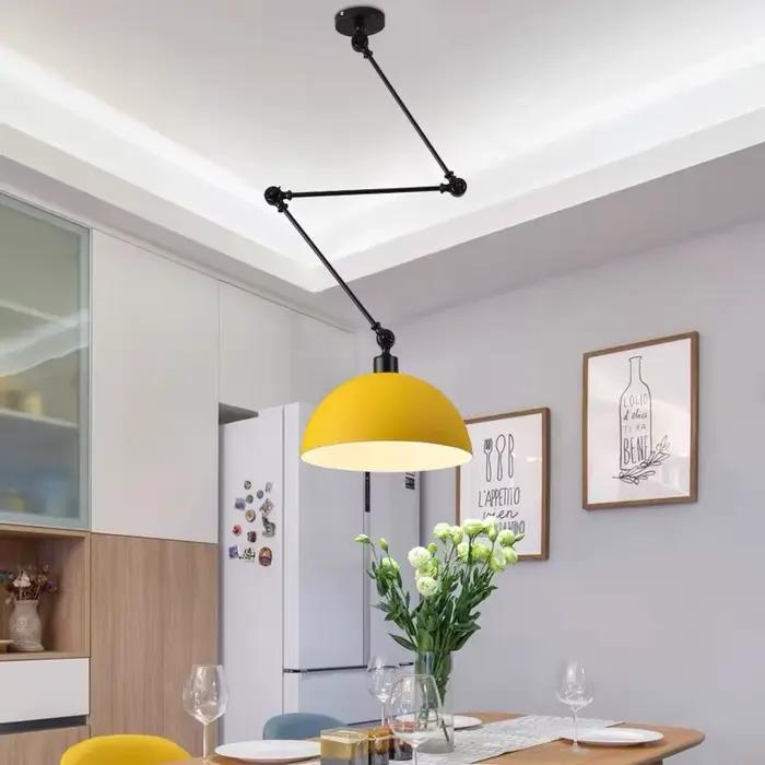 Nordique moderne rétractable lustre Restaurant cuisine salon chambre île lampe salle à manger décor à la maison éclairage suspendu