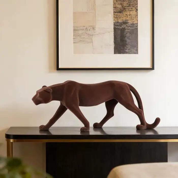 Décoration Léopard Abstrait Luxe en Résine