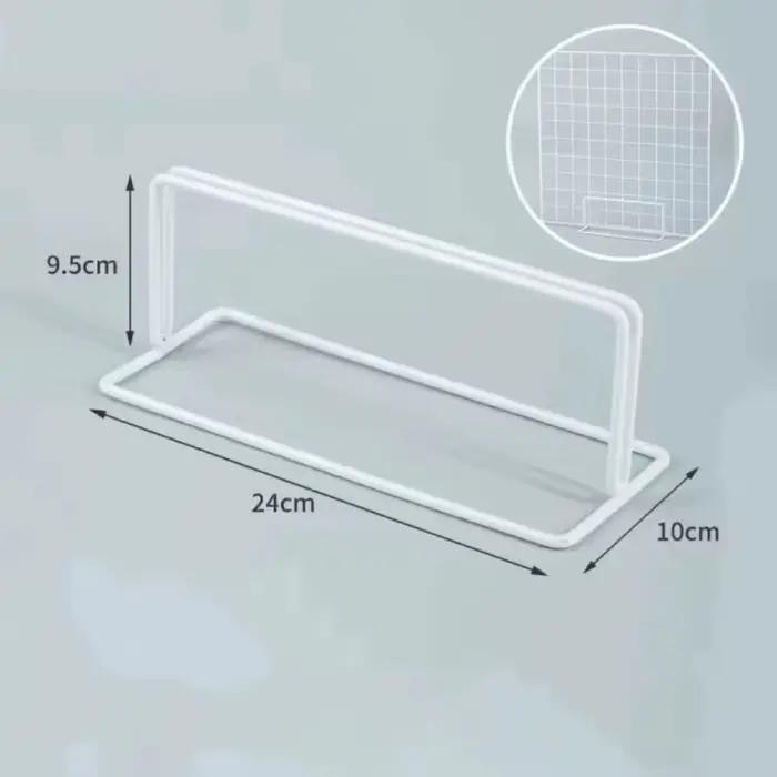 Support de rangement créatif en métal avec base pour panneau grillagé, présentoir de bureau pour grille de présentation