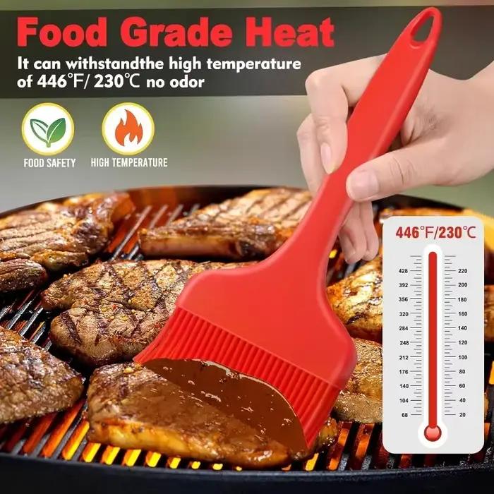 Grande brosse à huile résistante à la chaleur, brosse à pâtisserie pour barbecue, brosse à badigeonner en Silicone, brosse à badigeonner Extra large pour la cuisson de la grillage à la marinade