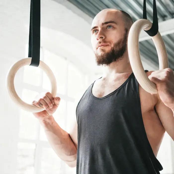 Anneaux de gymnastique 2 pièces, équipement de poignées de calistenie, anneaux d'entraînement physique pour la maison, exercice de Fitness, aire de jeux intérieure