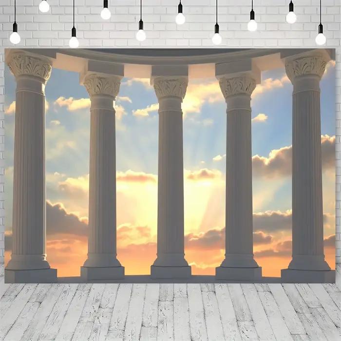 Fond de colonne grecque antique – Parfait pour les événements et tissus