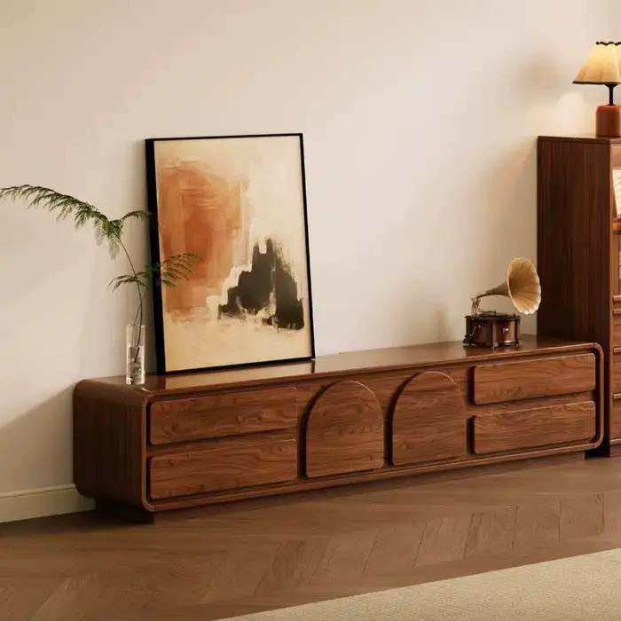 Meuble TV de luxe en forme de café avec tiroirs