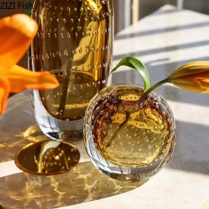Vase en Verre à Bulles Astronomiques
