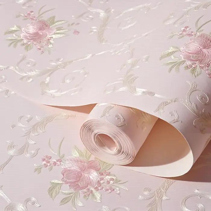 Papier peint auto-adhésif Floral chaud pour chambre de fille