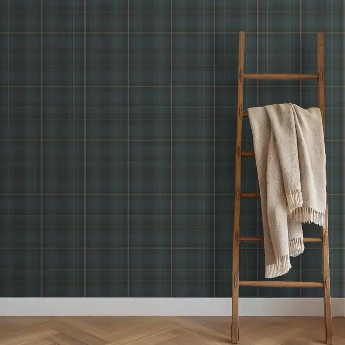 Papier peint traditionnel en Tartan écossais