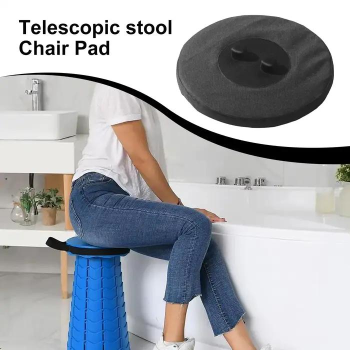 Coussin de tabouret télescopique, coussin de siège pliable rond et épais, confortable avec mousse à mémoire de forme, antidérapant pour tabouret de camping