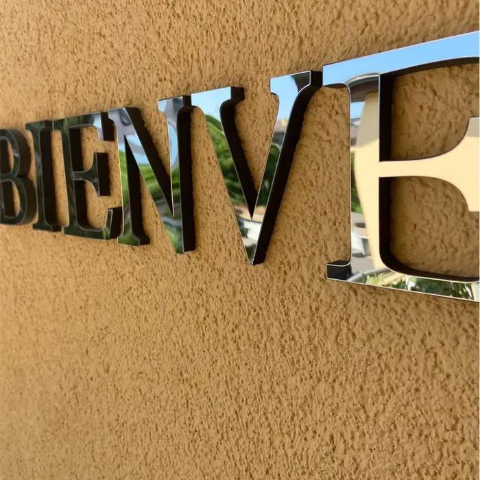 Autocollant mural 3D argenté