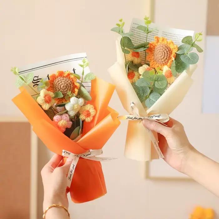 Bouquet de fleurs artificielles au Crochet