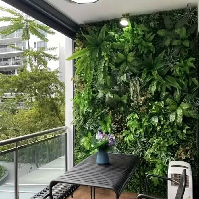 Oasis Verte Instantanée - Mur Artificiel Luxuriant - Idéal pour créer un espace privé dans votre balcon