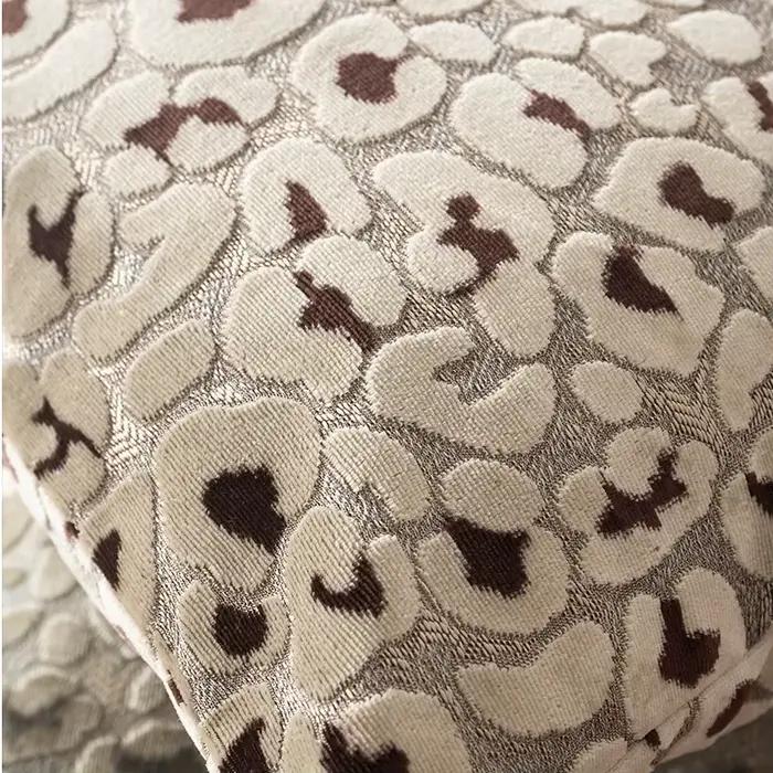 Housse de coussin léopard de luxe en velours floqué, taie d'oreiller décorative pour canapé, salon, chambre à coucher, 45x45 50x50