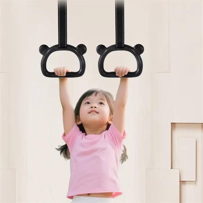 Anneaux de gymnastique jouet de Sport pour enfant anneaux de gymnastique antidérapants avec balançoire sangles réglables entraînement de traction équipement de Fitness de gymnastique jouet