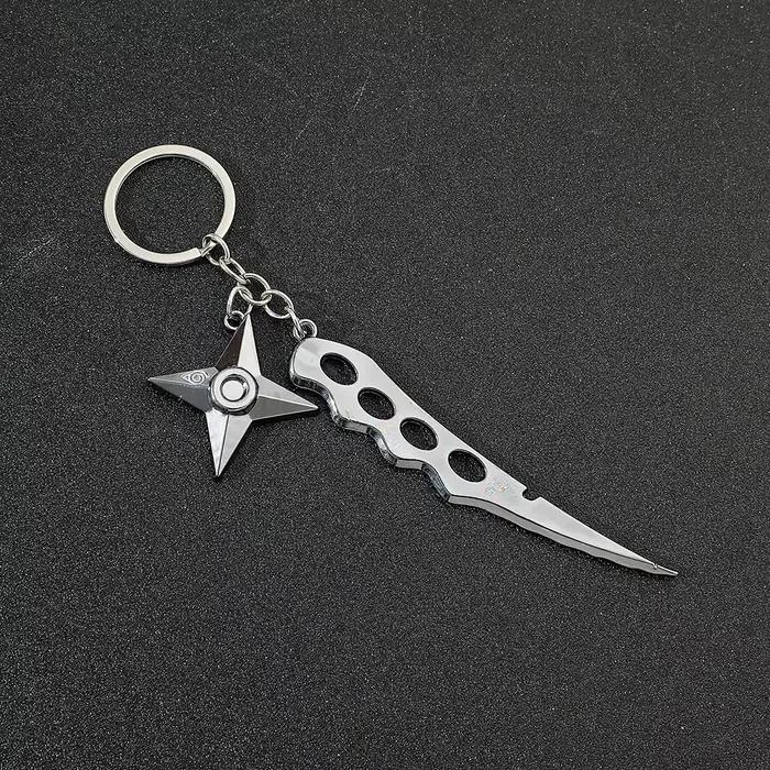Porte-clés Anime Ninja Tools, accessoires Anime, modèle en métal Kunai Shuriken, pendentif porte-clés pour femmes, hommes, fans, cosplay, cadeaux