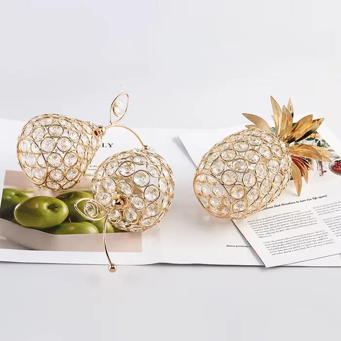 Ornements de pomme en cristal créatifs