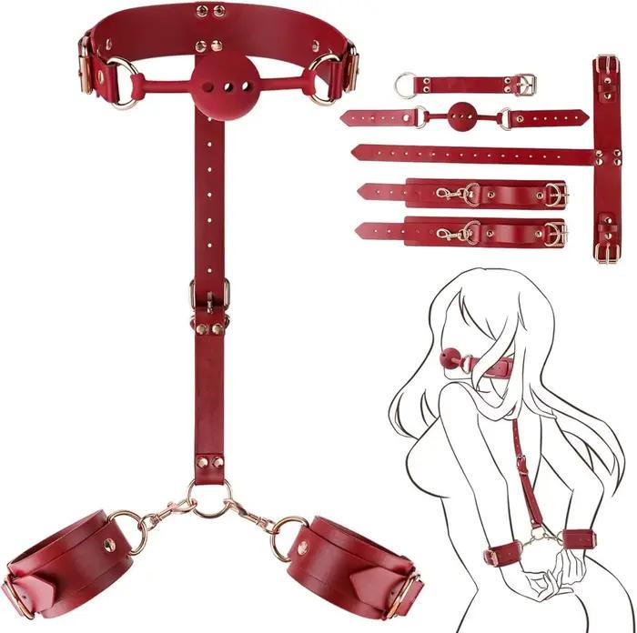 Jouets sexuels Kit BDSM contraintes de Bondage accessoires d'équipement Kit de contraintes de lit avec sangles corde plaisir sexuel pour femmes et hommes