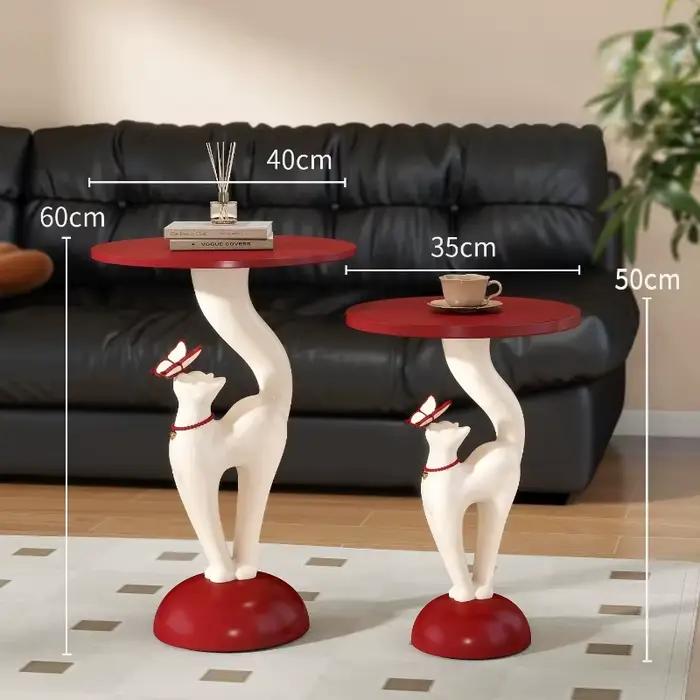 Table d'appoint Designer Coffee Cat Cut Dopamine