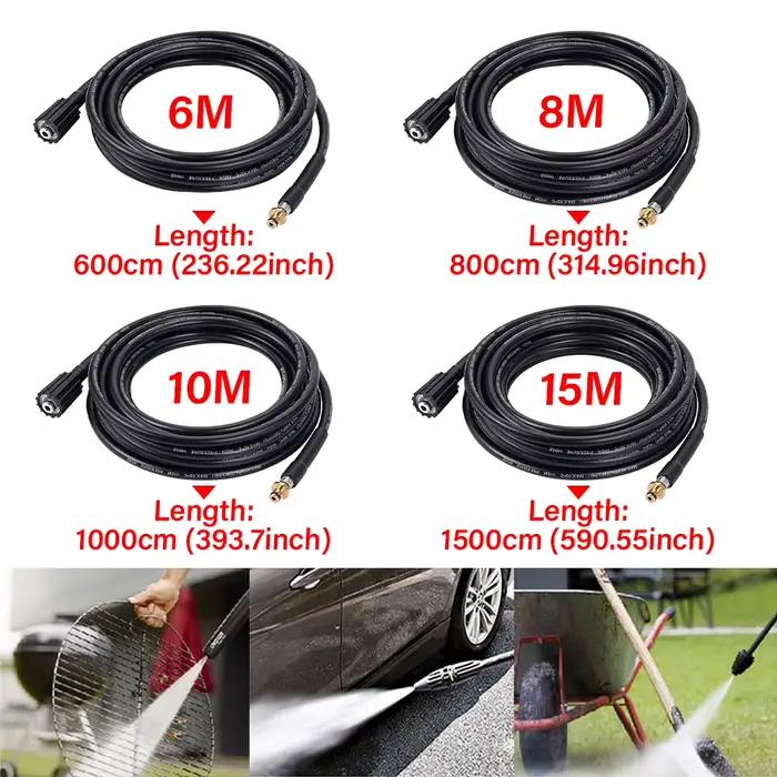 Tuyau de nettoyage haute pression de remplacement pour Karcher K2 K3 K4 K5 K6 K7, 6m, 8m, 10m, 15m, accessoire pour nettoyeurs de voitures