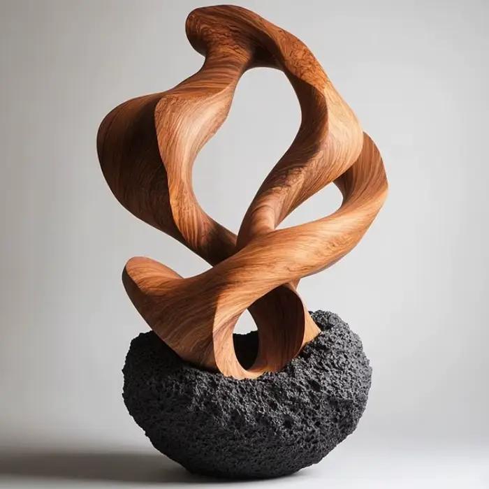 Sculpture en résine moderne abstraite architecture pour bureau et décoration de table occasion spéciale