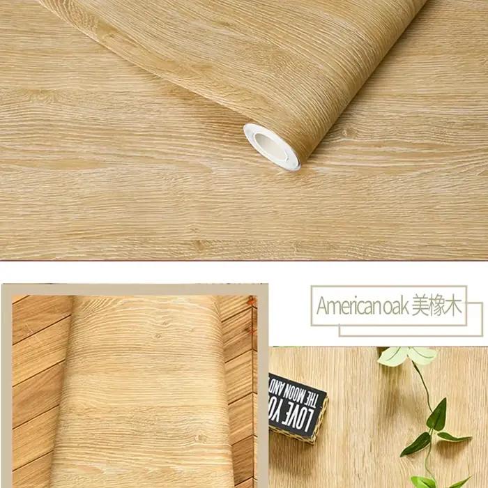 Papier peint auto-adhésif imperméable en bois et vinyle
