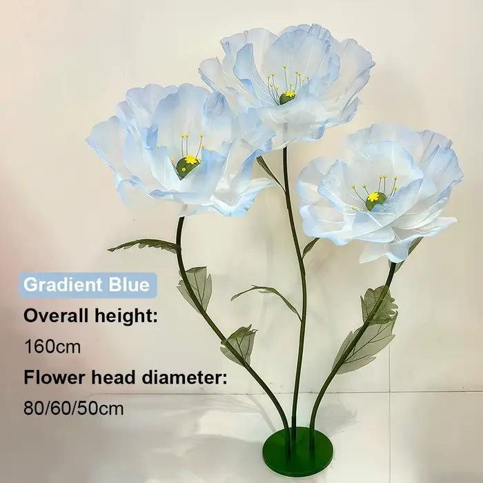 1.8m accessoires de décoration de Mariage fleurs artificielles fil de soie coquelicot route plomb fleur fenêtre