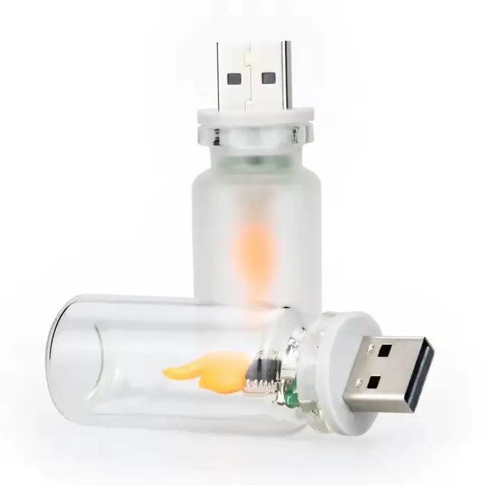 Lampe d'ambiance LED à effet de flamme de cheminée