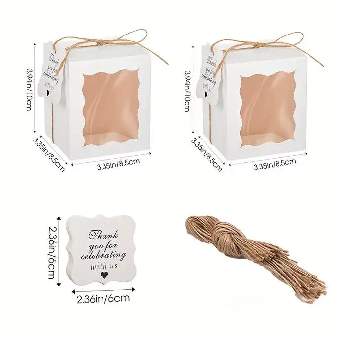 Boîte cadeau de bougie pour fêtes d'anniversaire mariage et autres occasions spéciales carton blanc kaki multi 8x11cm 9x12cm pliable et personnalisable