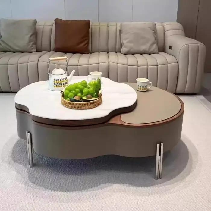 Table basse design Unique de luxe irrégulière Premium Tables basses nordiques pieds relié Mobili Per La Casa meubles de maison