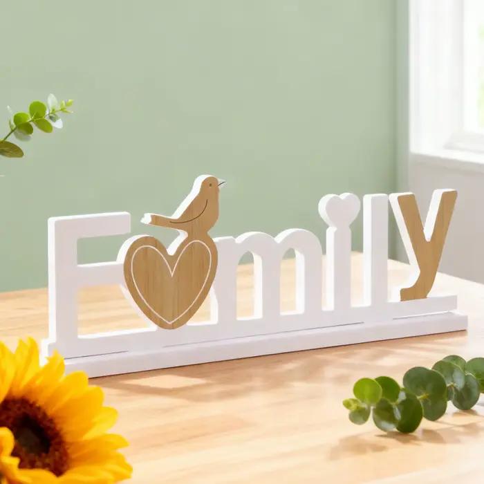 1 pièce, un article décoratif avec lettrage familial simple et élégant
