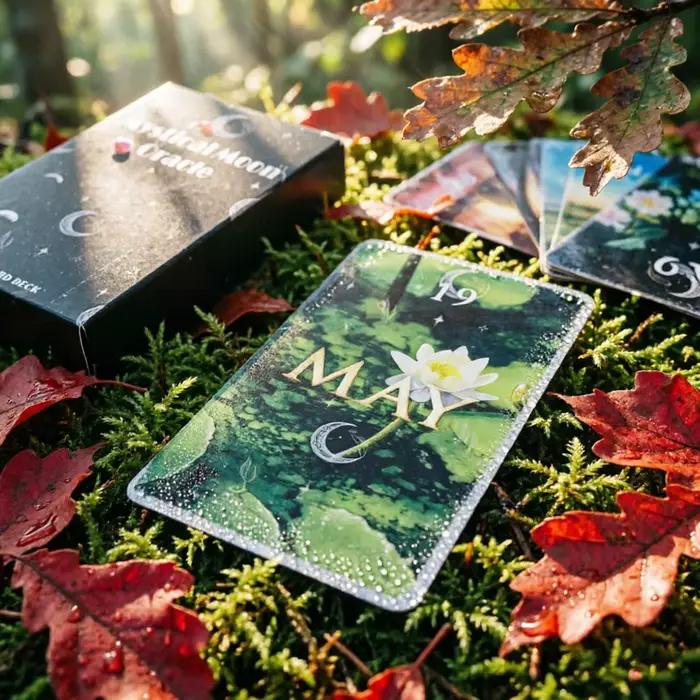 Jeu de cartes Oracle Mystical Moon, 60 cartes avec significations pour la divination des âmes sœurs, jouet de fête, jeu de divertissement et de loisirs