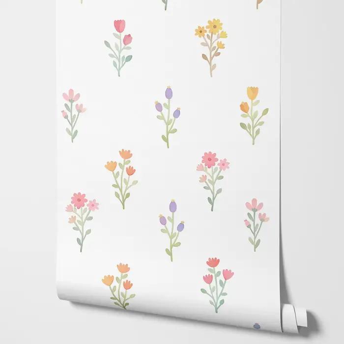 Fonds d'écran décor à la maison, papier peint de fond blanc peler et coller, autocollant de papier peint Floral rose ou papier peint Non tissé Tradition