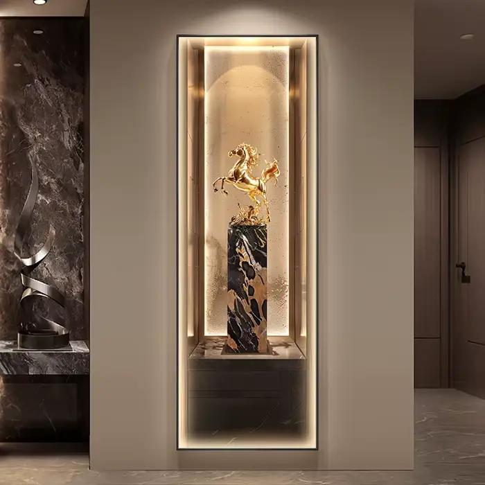 Applique Murale Moderne et Luxueuse pour Décoration d'Entrée, Peinture de Richesse, Couloir, Arbre, Haut de Gamme