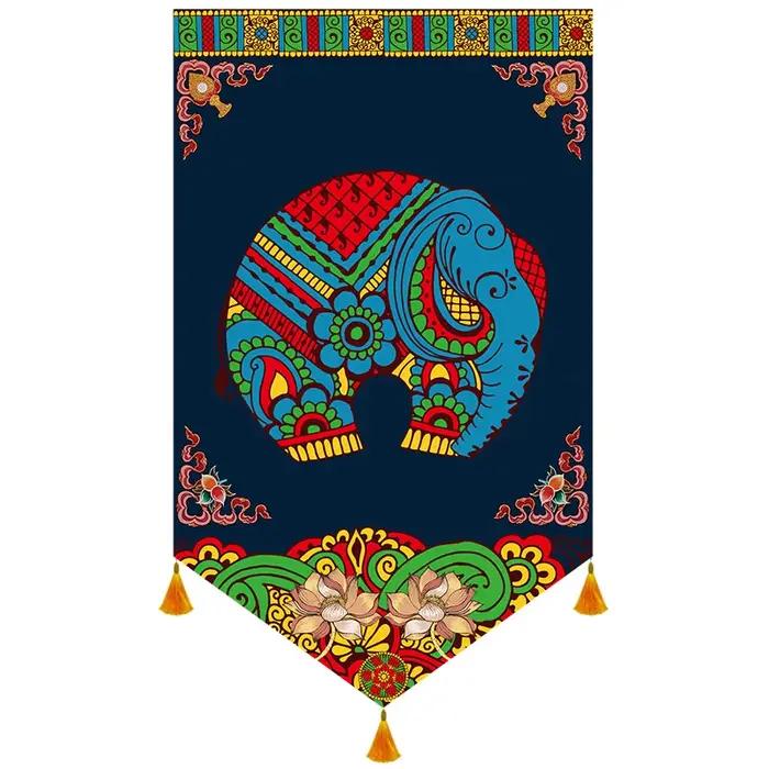 Rideau décoratif de style bouddhiste asiatique