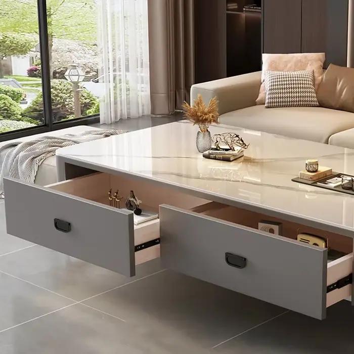 Table Basse Carrée Nordique Moderne et Luxueuse
