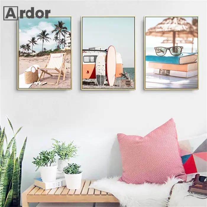 Affiche de plage de vague de mer