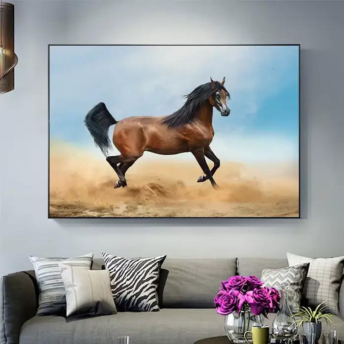 Belle peinture sur toile de cheval arabe