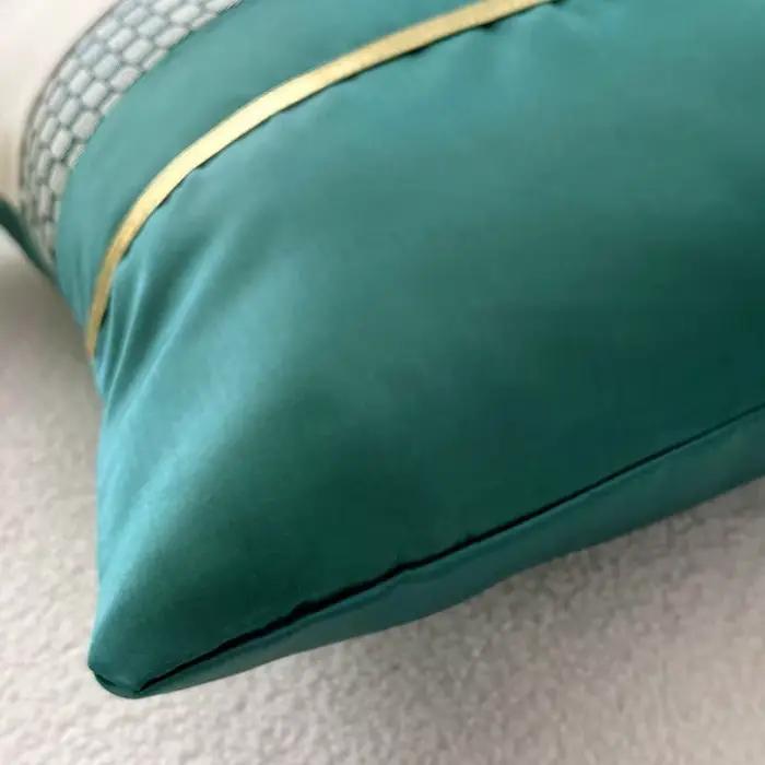 2 pièces doux confortable décor taie d'oreiller or velours or barre