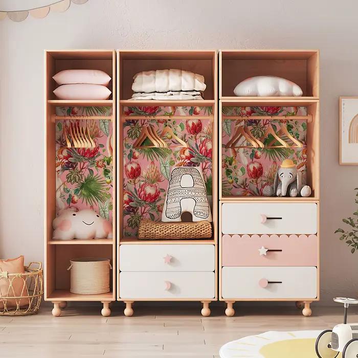 Papier peint classique fleur monarque rose