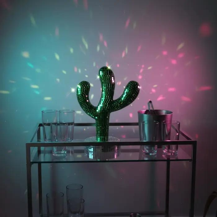 Statue de cactus miroir scintillant Disco Sphere