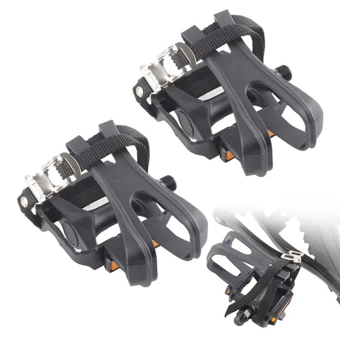 1 paire de pédales de cyclisme en Nylon, Clips d'orteils, sangles pour Fixie, accessoires de vélos de montagne, pédale de vélo
